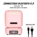 Miniatyrbild 4 av 4: Divoom Ditoo Mic Pink Karaoke bluetooth-högtalare med 15W Pixel-skärm