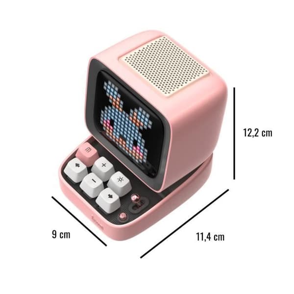 Divoom Ditoo Mic Pink Karaoke bluetooth-högtalare med 15W Pixel-skärm