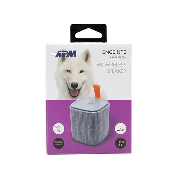 Mini Trådlös Högtalare - APM - 5W - Batteritid 8 timmar - Jackport 3.5MM - Grå