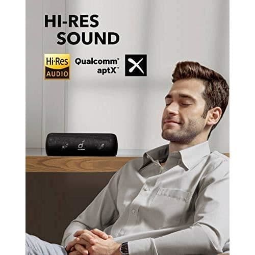 Soundcore Motion+ Hi-Res 30W Bluetooth-högtalare - Svart - Vattentät - 12 timmars batteritid