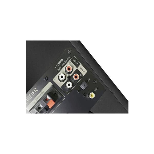 Edifier R1280DB - 2-vägshögtalare med Bluetooth, optiska, koaxiala och dubbla RCA-ingångar - Svart
