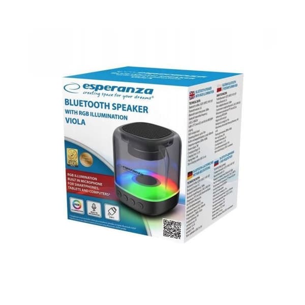 Esperanza - Bluetooth-högtalare - RGB - Laddningsbar