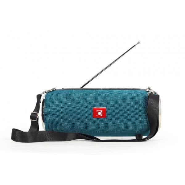 Bärbar Bluetooth-högtalare med antenn GEMBIRD SPK-BT-17-G BÄRBARA HÖGTALARE COM RÃ DIO FM 2X5W RMS BLUETOOTH GREEN är en