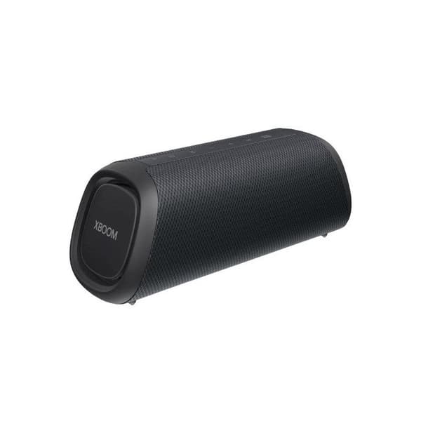 Bärbar högtalare LG XBOOM Go XG7QBK i svart med 40W effekt, Bluetooth 5.1-anslutning, USB och 3.5 aux-ingång, motstånd mot