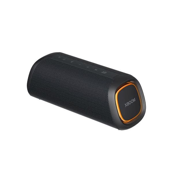Bärbar högtalare LG XBOOM Go XG7QBK i svart med 40W effekt, Bluetooth 5.1-anslutning, USB och 3.5 aux-ingång, motstånd mot
