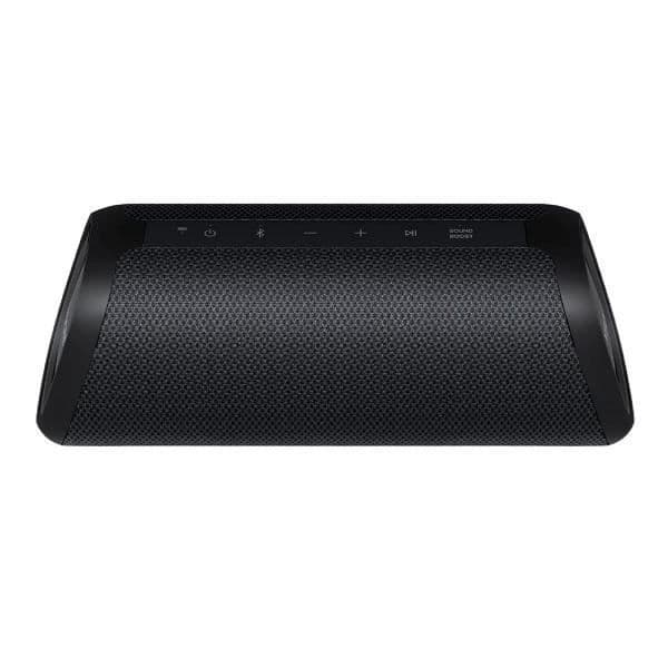 Bärbar högtalare LG XBOOM Go XG7QBK i svart med 40W effekt, Bluetooth 5.1-anslutning, USB och 3.5 aux-ingång, motstånd mot