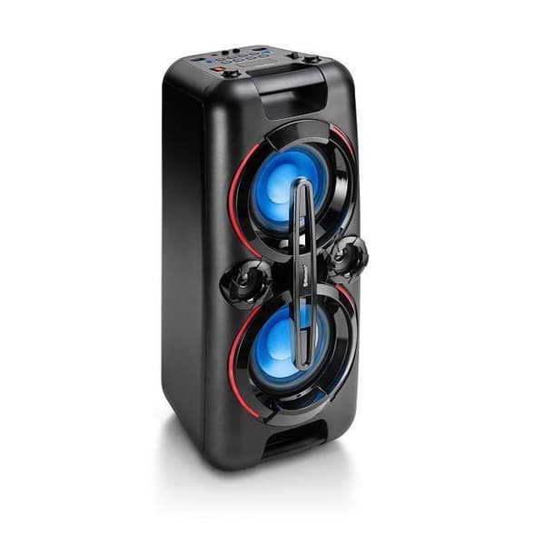 Karcher Party-högtalare Bluetooth-högtalare med LED och FM-radio 2 x 22 W RMS - Bass Boost med mikrofon Svart - PS