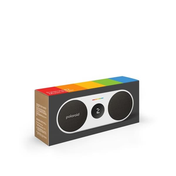 POLAROID Music Player 2 trådlös Bluetooth-högtalare - Svart och vit - 6h batteri - Stänkskyddad