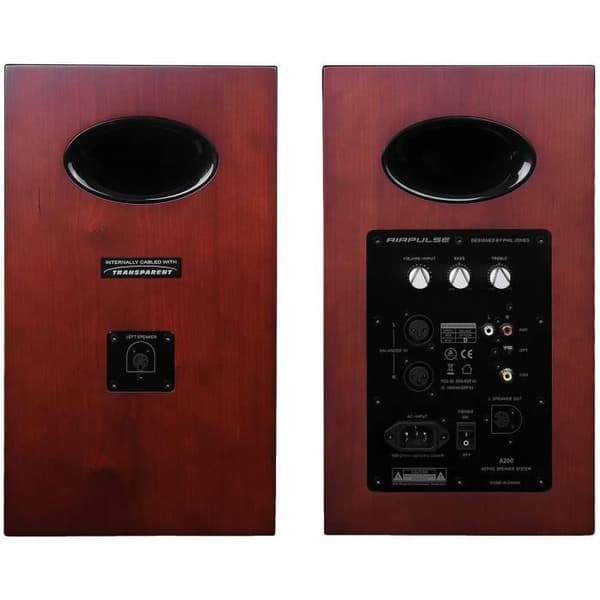 AIRPULSE A200 Stereohögtalare - svart/brun