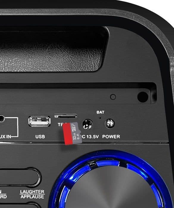 Sytech Ledflow Series Speaker, 2 x 6,5", 60 W, RM, RGB Flame, Uppladdningsbar, USB, TF, FM, TWS