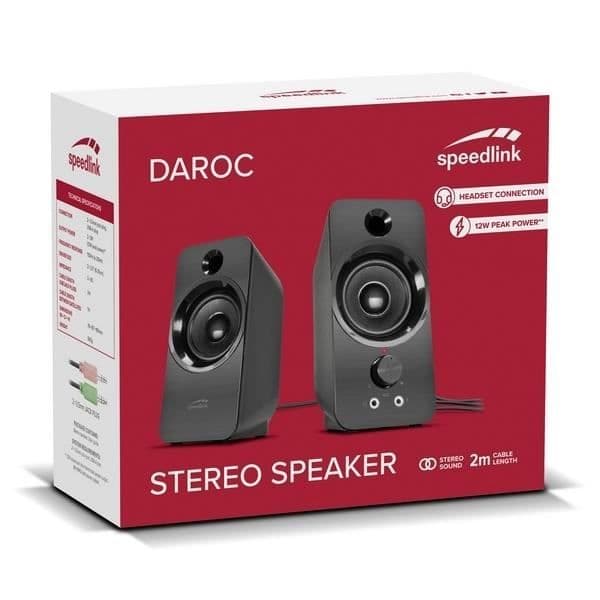 DAROC Stereohögtalare - Speedlink - svart Svart