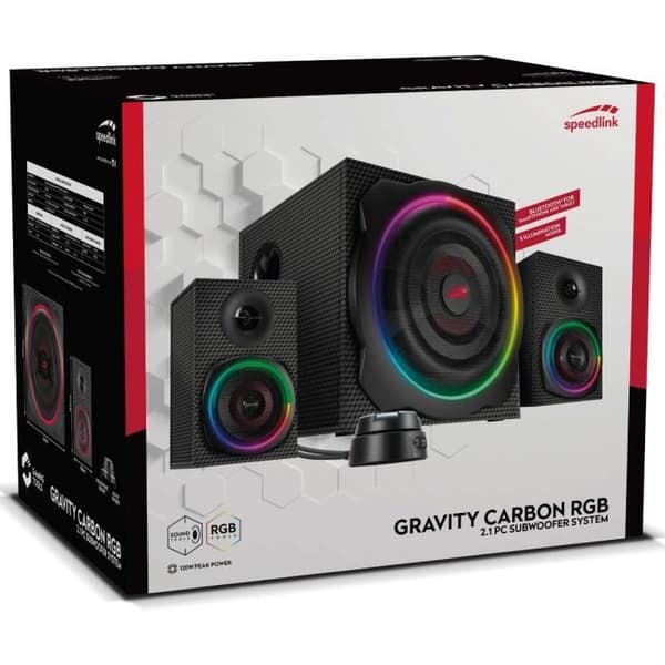 SPEED LINK 2.1 Gravity Carbon RGB-högtalare