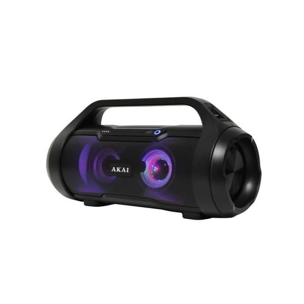Vattentät trådlös och TWS Boombox-högtalare med FM-radio - AKAI - Svart - Vattentät - Trådlös - BT