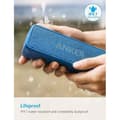 Miniatyrbild 3 av 4: Anker Trådlös Bluetooth högtalare SoundCore 2 Bärbar högtalare med kraftig bas - Blå
