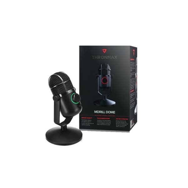 Thronmax Mdrill Dome Plus - Professionell mikrofon för spel, streaming, ASMR, PC, Podcast Cardioid Mic med kondensorer