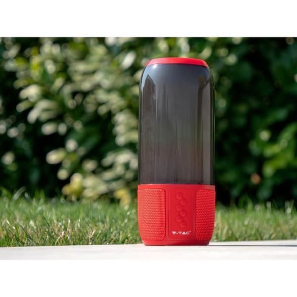 Bluetooth-högtalare med RGB-belysning V-tac VT-7456 - 2x 3Watt - röd