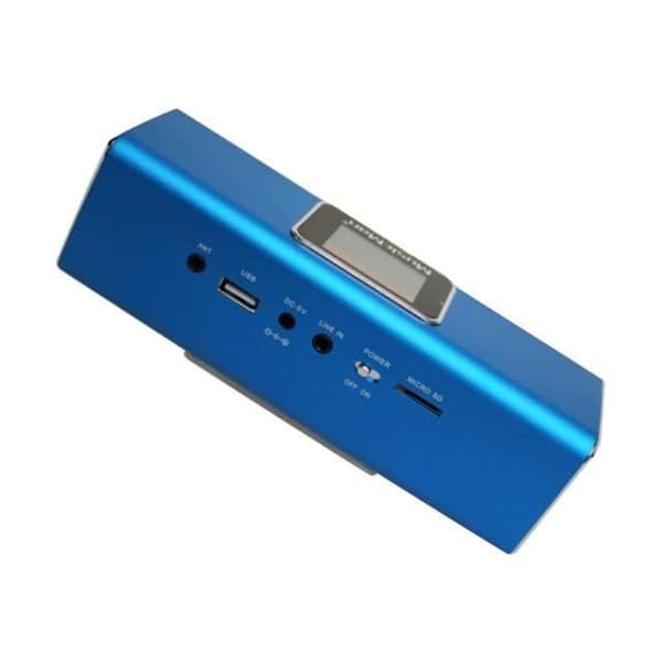 MUSICMAN MA DISPLAY SOUNDSTATION bärbar högtalare med skärm, MP3-spelare och integrerad radio - Blå