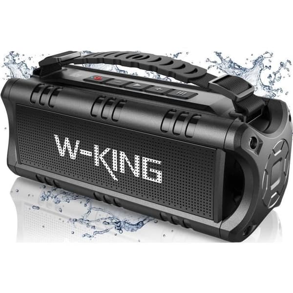 Bluetooth-högtalare - W-KING - 30W - Vattentålig IPX6 - 24h Batteritid - Bluetooth 5.0