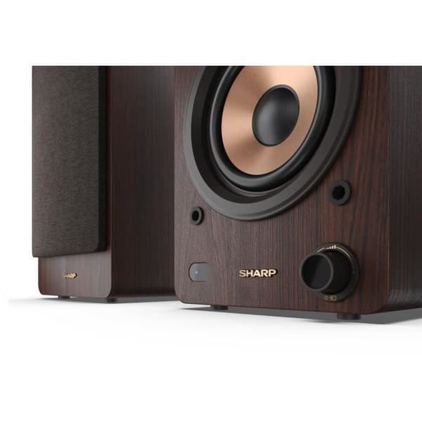 Bluetooth-högtalare - SHARP - CP-SS30(BR) - Brun bokhylla - 2x 30W - 2-vägs - Trådlös - 60W RMS