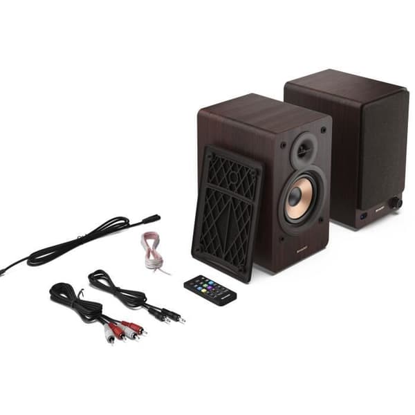 Bluetooth-högtalare - SHARP - CP-SS30(BR) - Brun bokhylla - 2x 30W - 2-vägs - Trådlös - 60W RMS
