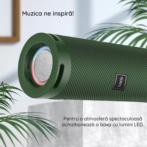Bärbar bluetooth-högtalare 5.1, 2x5W - Hoco Dazzling pulse (HC9) - Röd