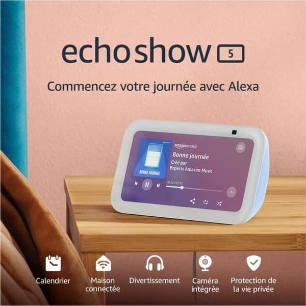 Röstassistent AMAZON Echo Show 5 3:e generationen blågrå