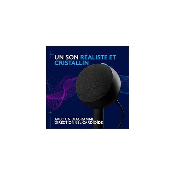 Logitech G Yeti Orb Gaming RGB kondensatormikrofon med LIGHTSYNC för PC/Mac - Svart