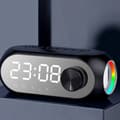 Miniatyrbillede 3 af 8: AuraVis TRÅDLØS HØJTTALER BÆRBAR SPEJL VÆKKERINGSRADIO RGB UR
