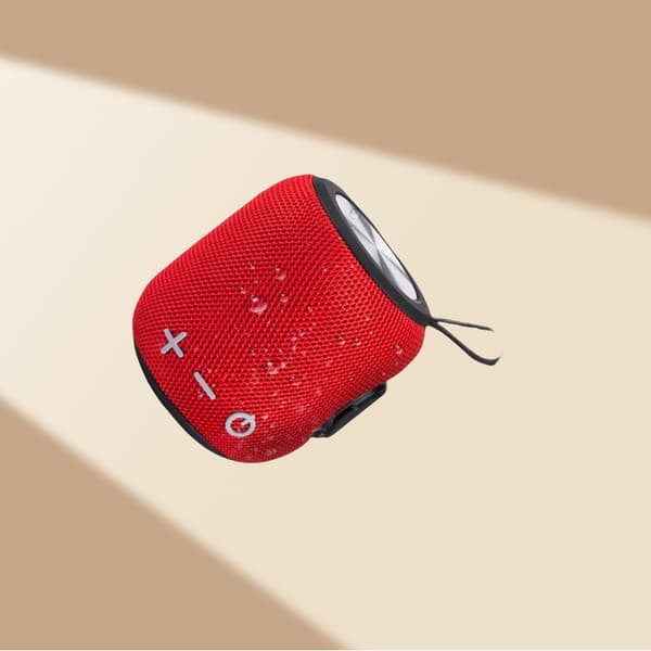 INF Bluetooth-høyttaler med minnekortspor Rød