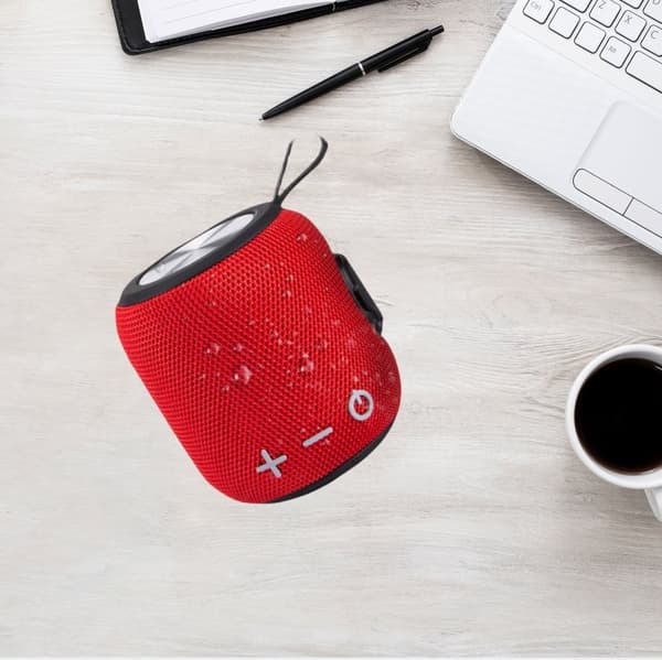 INF Bluetooth-høyttaler med minnekortspor Rød