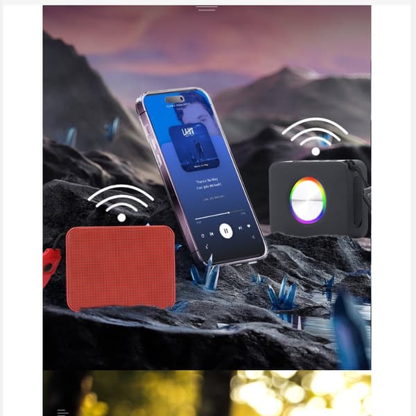 INF FM0222 Mini Bluetooth-højttaler: Bærbar Lydledsager Sort