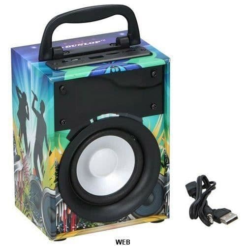 Bluetooth Högtalare med LED Ljus Effekt Bärbar USB Aux MP3 Dunlop