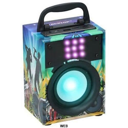 Bluetooth Högtalare med LED Ljus Effekt Bärbar USB Aux MP3 Dunlop