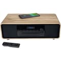Miniatyrbillede 1 af 6: Bluetooth mikrosystem - THOMSON - Træ/Sort - FM-radio/DAB+/CD/MP3/USB/Induktion, 75W, LCD-display, fjernbetjening, strømforsyning. 230V