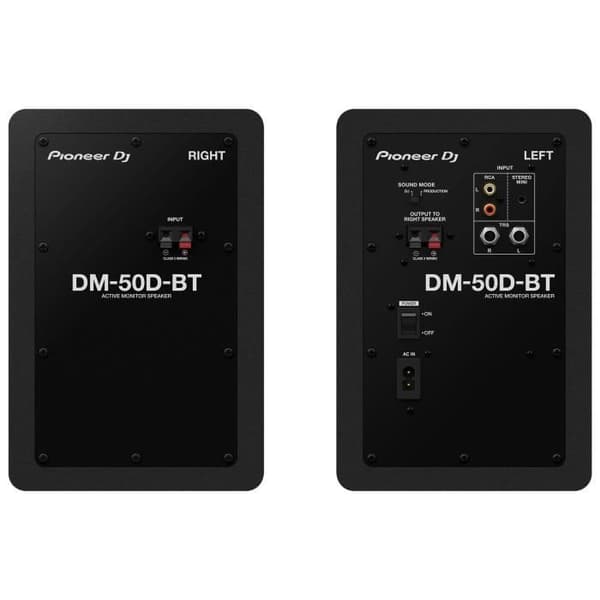 Par Pioneer DJ DM-50D-BT monitorhøjttalere - Bluetooth - Basrefleks - 2x25W - DJ- eller produktionstilstand - Sort