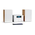 Miniatyrbillede 1 af 6: Mikrosystem - THOMSON - COSY MIC121BT - CD-afspiller, Bluetooth, FM-radio, MP3, USB - Træ og hvid