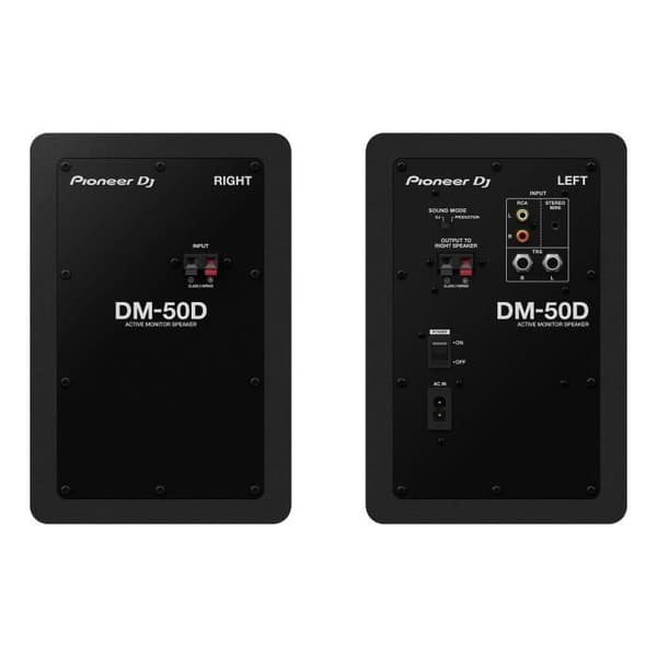 Par Pioneer DJ DM-50D monitorhögtalare - Basreflex - 2x25W - DJ- eller produktionsläge - Svarta