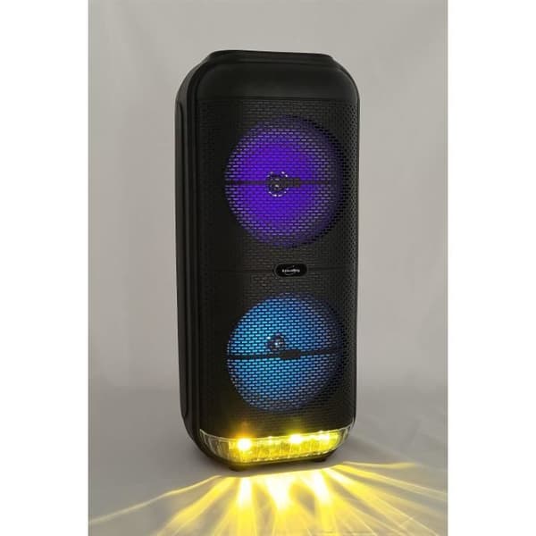 Oplyst Karaoke Højttaler - INOVALLEY - KA22-BTH - Bluetooth V5.0 - 49 cm - 500 W - Sort
