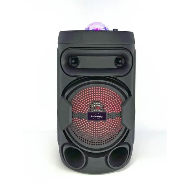 INOVALLEY KA02 BOWL - 400W Bluetooth-lyshøjttaler - Karaoke-funktion - Flerfarvet LED-kaleidoskopkugle - USB-port, Micro SD