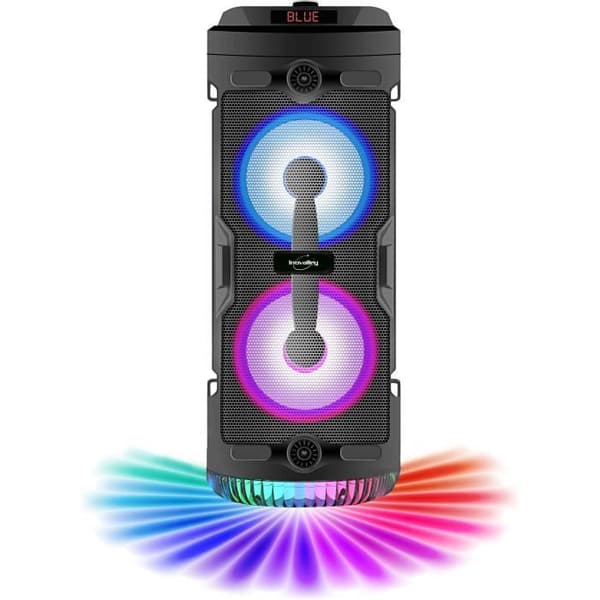 INOVALLEY KA03-N - Bluetooth-valokaiutin - 400 W - Karaoke-toiminto - Värillinen LED-valaistus - USB-portti