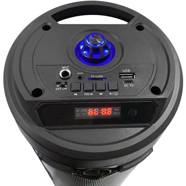INOVALLEY KA03-N - Bluetooth-valokaiutin - 400 W - Karaoke-toiminto - Värillinen LED-valaistus - USB-portti