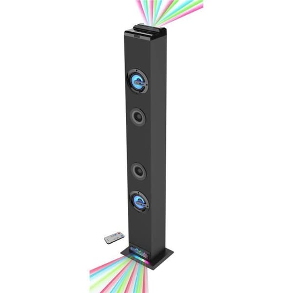 Bluetooth-lydtårn - INOVALLEY - HP58BTH - 60W - Bluetooth V4.1 - Belysning - FM - AUX-IN - Aftagelig stander - Inklusive fjernbetjening
