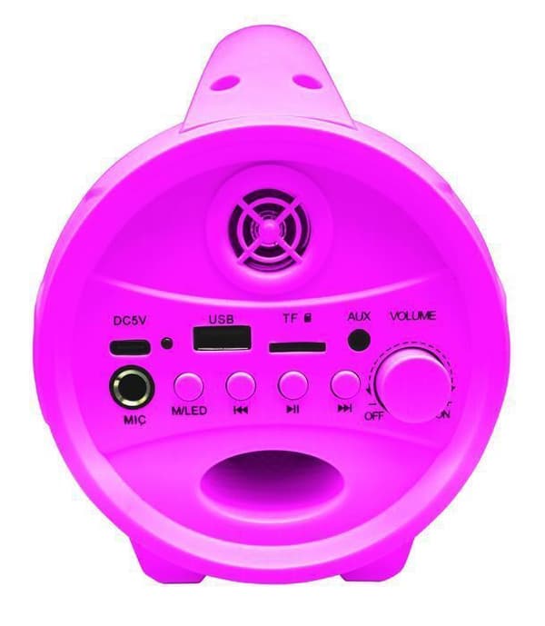 Belyst trådlös Bluetooth-högtalare med Barbie-mikrofon