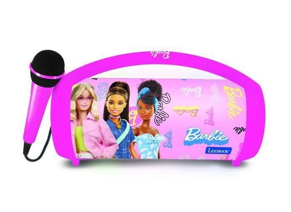 Belyst trådlös Bluetooth-högtalare med Barbie-mikrofon