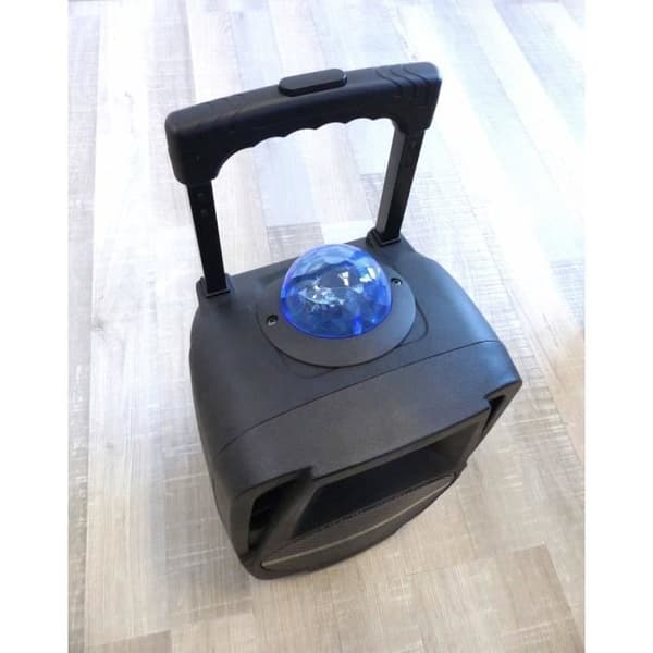 INOVALLEY KA116BOWL - 450W Bluetooth-lyshøjttaler - Karaoke-funktion - Flerfarvet LED-kaleidoskopkugle - USB-port