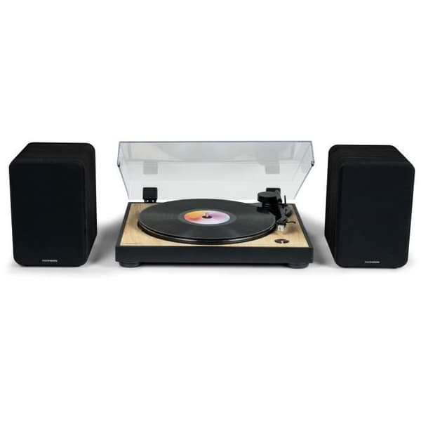 THOMSON WS600DUO - Set med 2 högtalare med trälåda - 100W - Bluetooth 5.0 - 2 RCA-utgångar - Svart