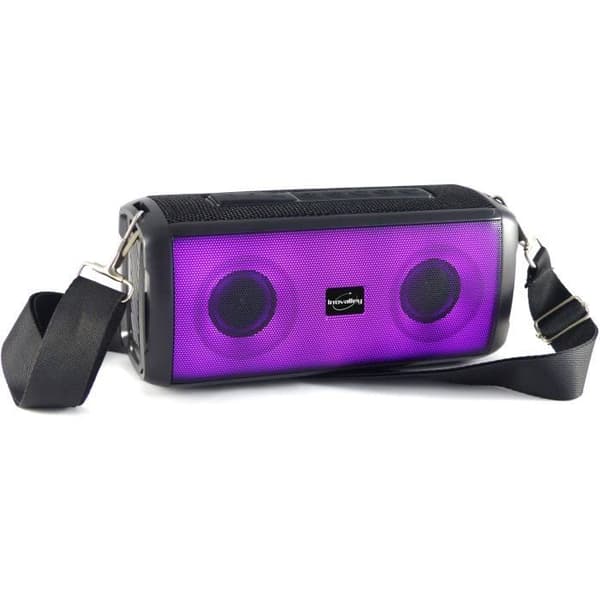 Bluetooth-lyshøjttaler - INOVALLEY - HP345-B - 10W - LED'er - Bluetooth V5.3 - Micro - TWS - FM - USB 2.0 - micro SD - AUX-IN