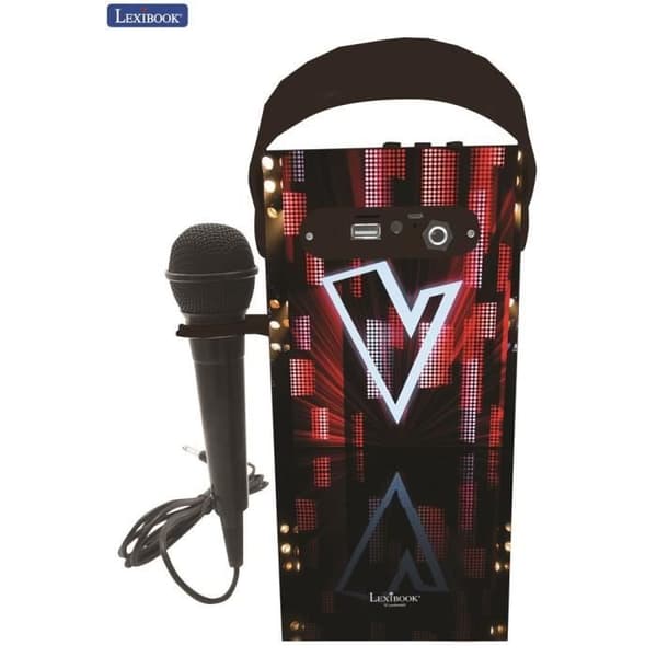 Kannettava Bluetooth-trendikaiutin mikrofonilla ja valotehosteilla