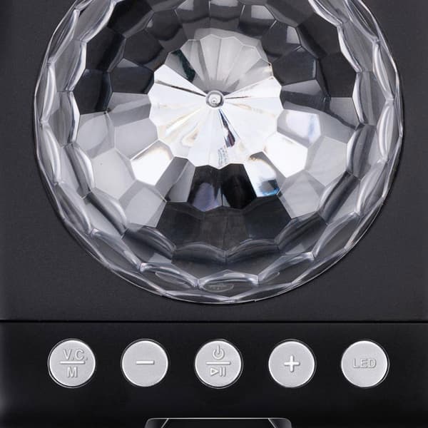 Trådlös karaokehögtalare med Bluetooth och LED-flame-effekt, 25W