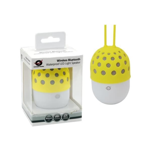 Conceptronic CSPKBTWPHLY vattentät Bluetooth-högtalare - Gul - 3 Watt - Trådlös - Aktiv - Bluetooth 2.1